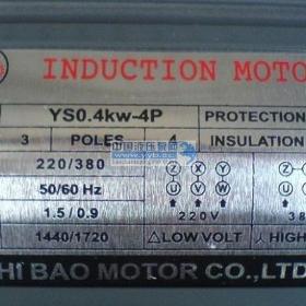 Ӧ̨ZHI BAO MOTOR CO.,LTD YS1.5KW-4 Y 